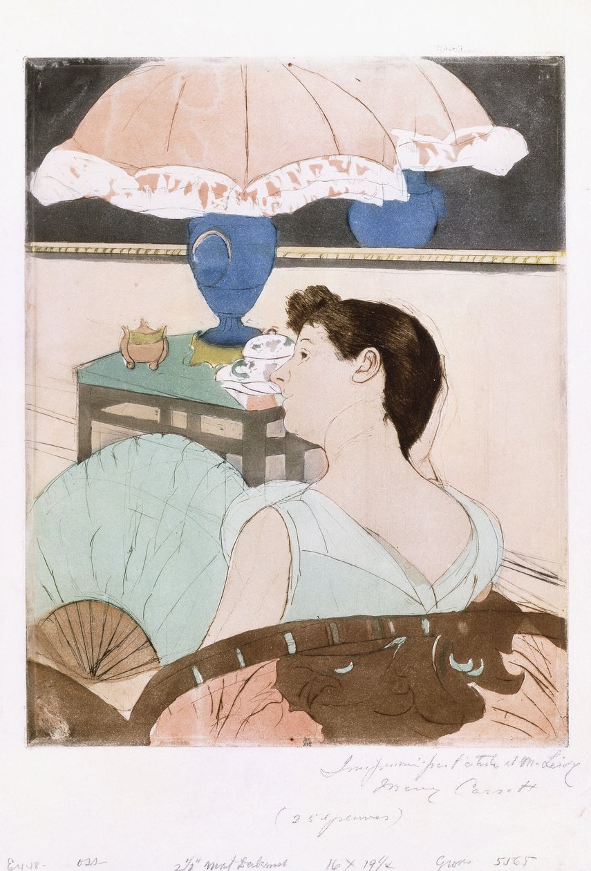 Lampa, 1890-91 od Mary Cassatt