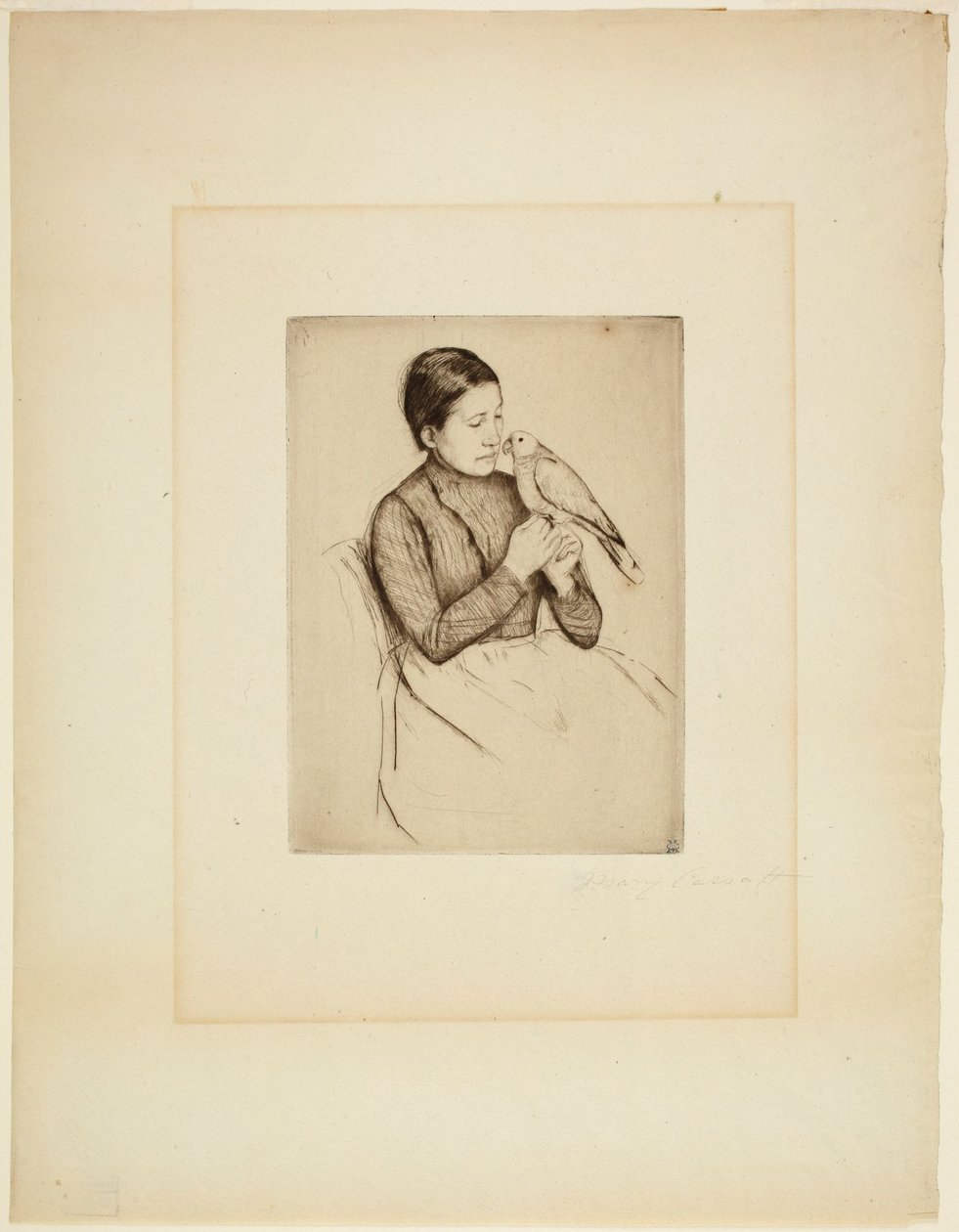 Papoušek od Mary Cassatt