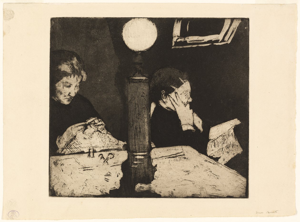 Under the Lamp, c.1882 od Mary Cassatt