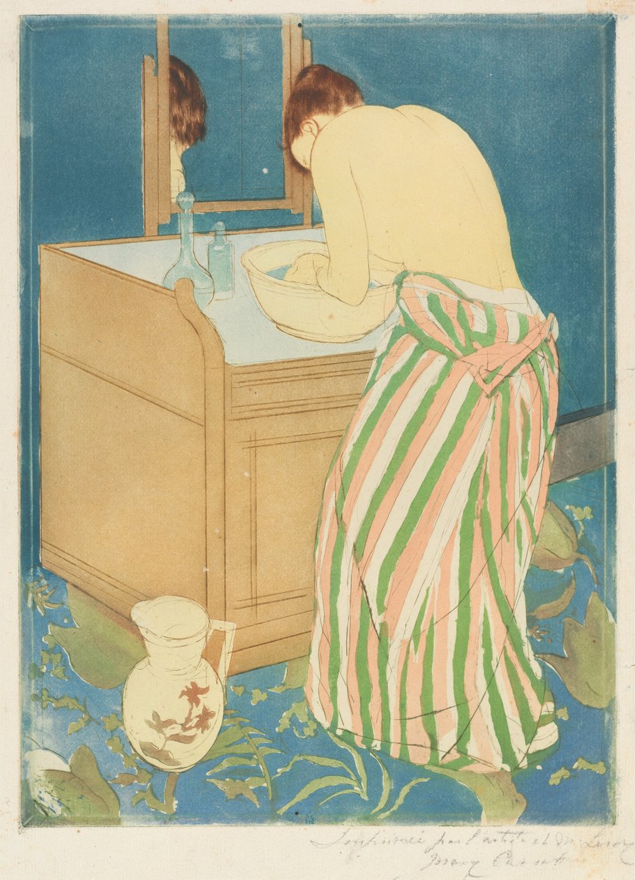 Koupající se žena od Mary Cassatt