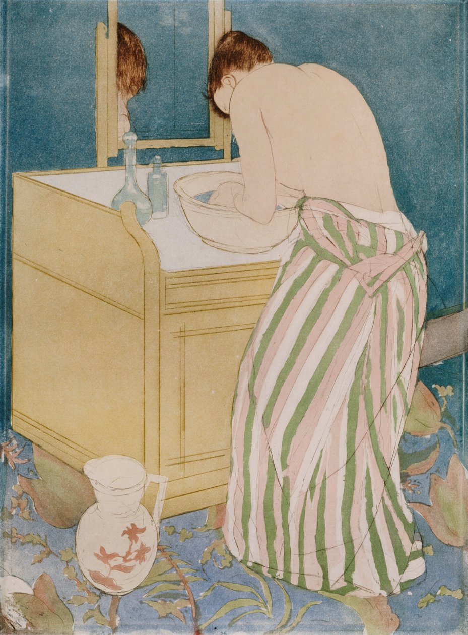 Žena koupání, 1890-91 od Mary Cassatt