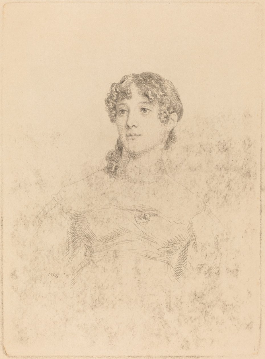 Lady Maria Hooker, když slečna Turnerová v sedmnácti letech, 1814. od Mary Dawson Turner