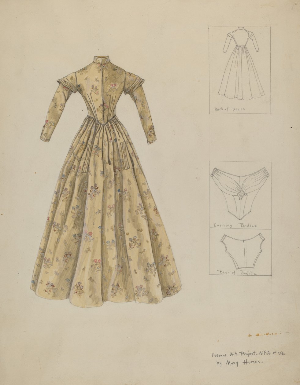 Šaty, c. 1937. od Mary E Humes