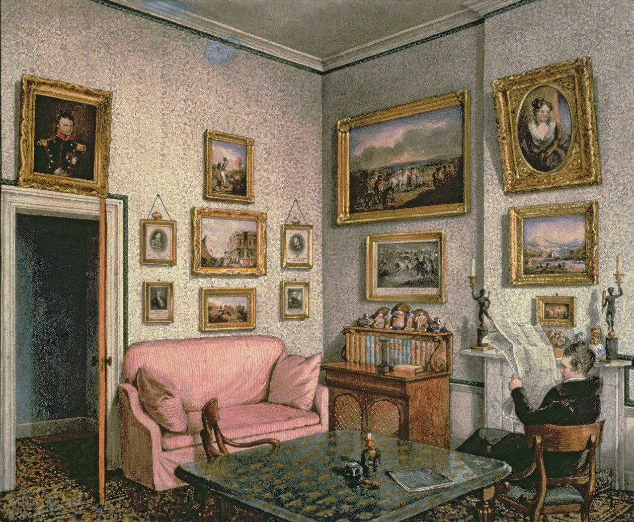 Studie plukovníka Norcliffa v Langton Hall, kolem roku 1837 od Mary Ellen Best