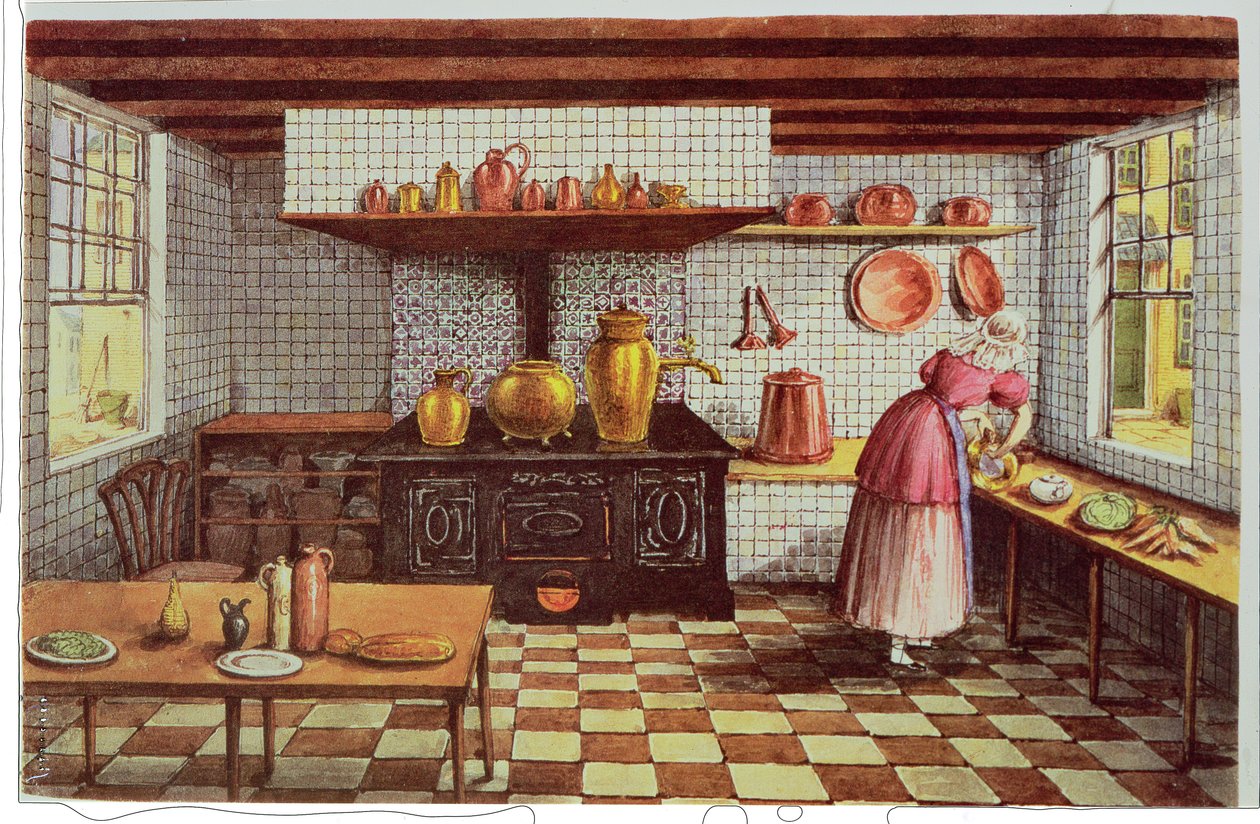 Kuchyně hotelu St.Lucas, v Hoogstraat, Rotterdam, 1834 od Mary Ellen Best