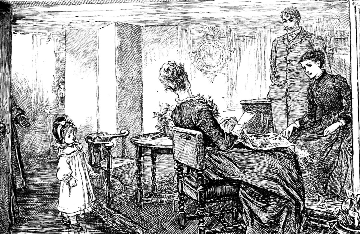 Holčička s tetou a strýcem, kteří ji odpoledne hlídají od Mary Ellen Edwards