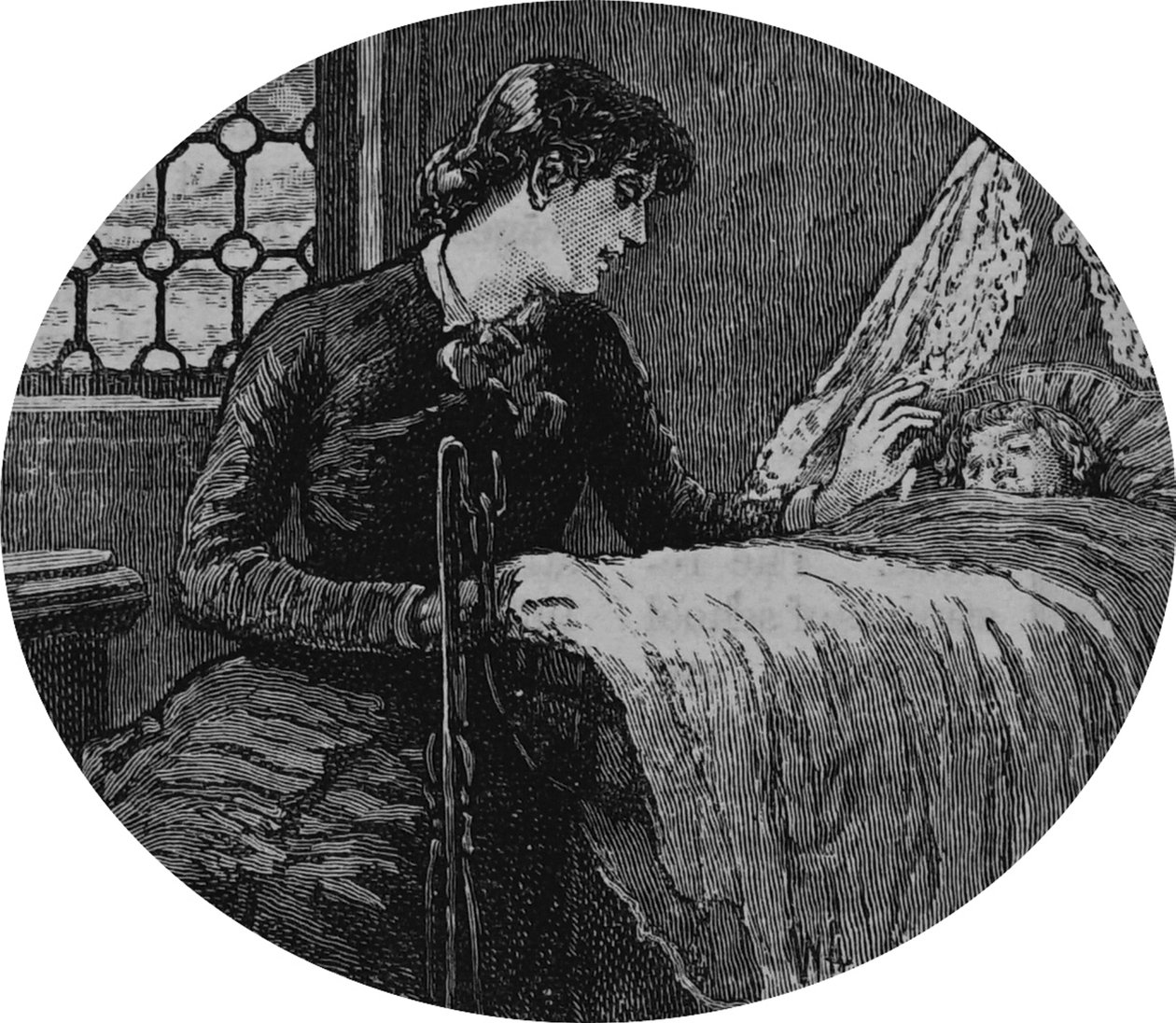 Matka kontroluje své spící dítě od Mary Ellen Edwards