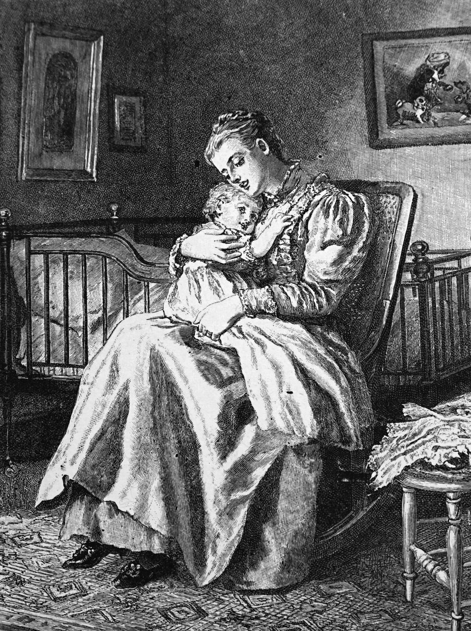 Matka mazlení se svým dítětem od Mary Ellen Edwards