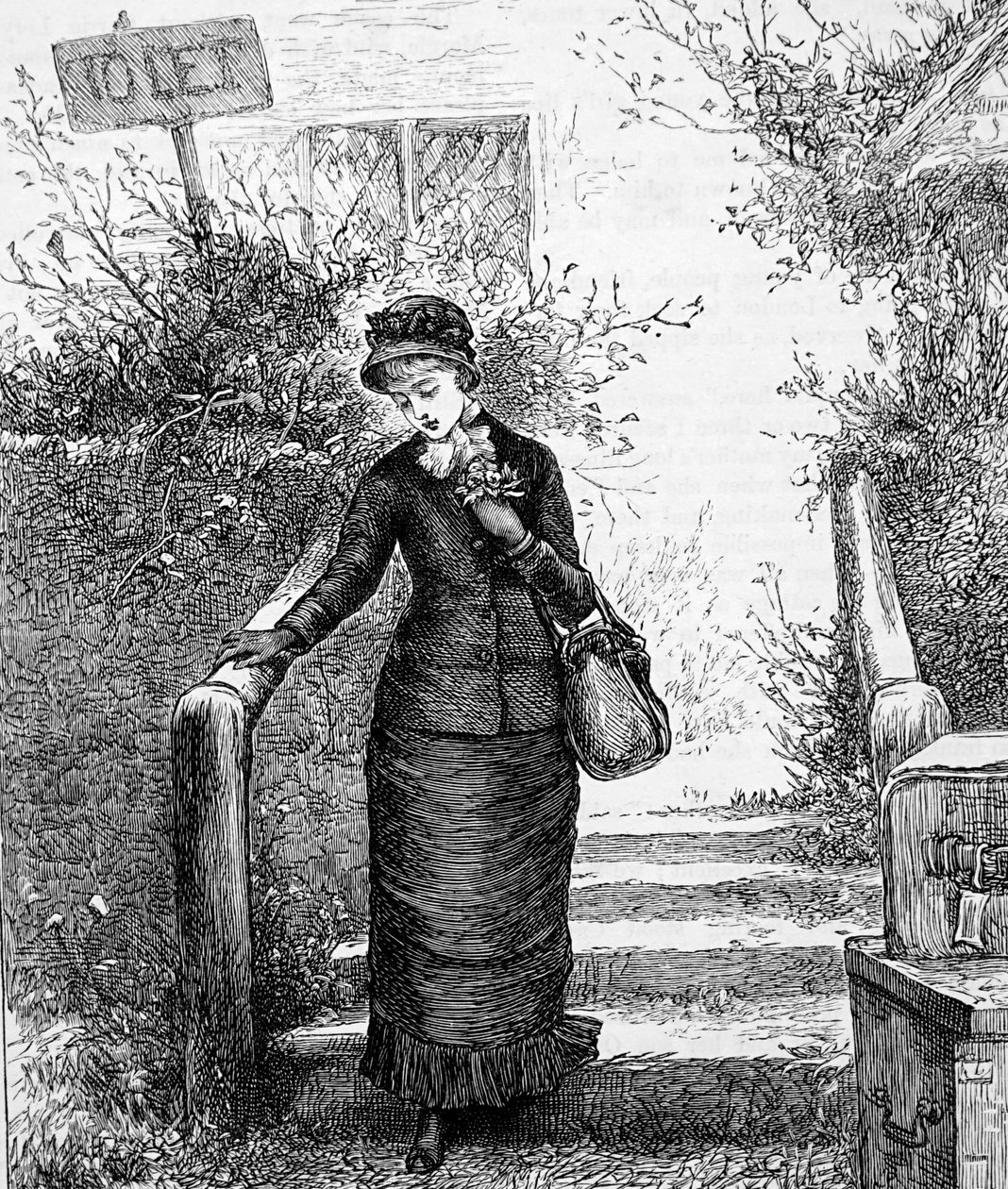 Žena při pohledu na dům k pronájmu od Mary Ellen Edwards