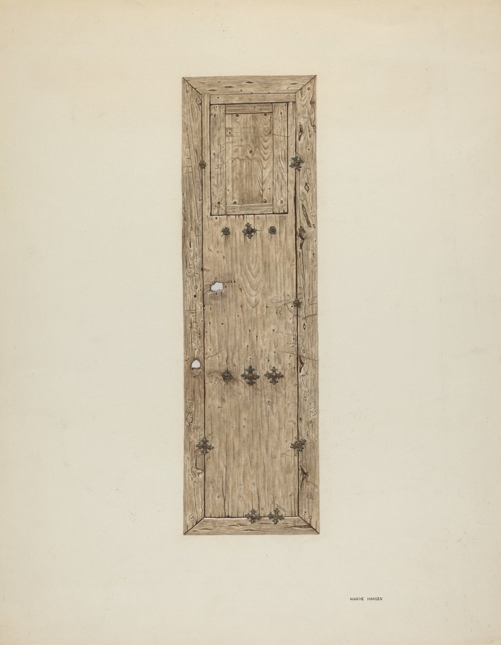 Měděné pokovené dveře z páru, c. 1939. od Mary Hansen