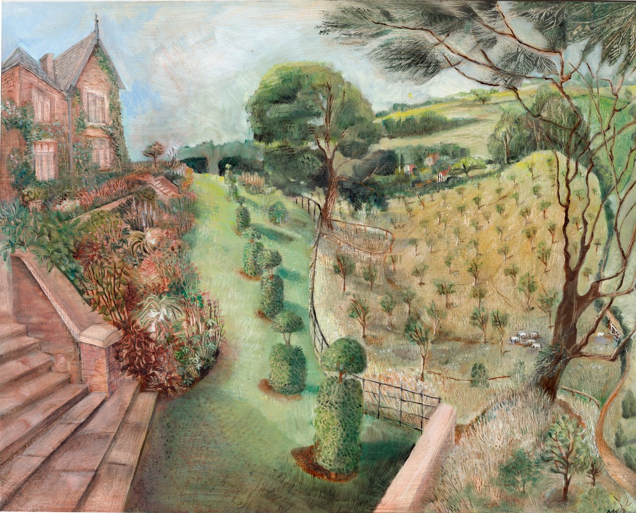 Cley Garden, 2005 (olej na palubě) od Mary Kuper