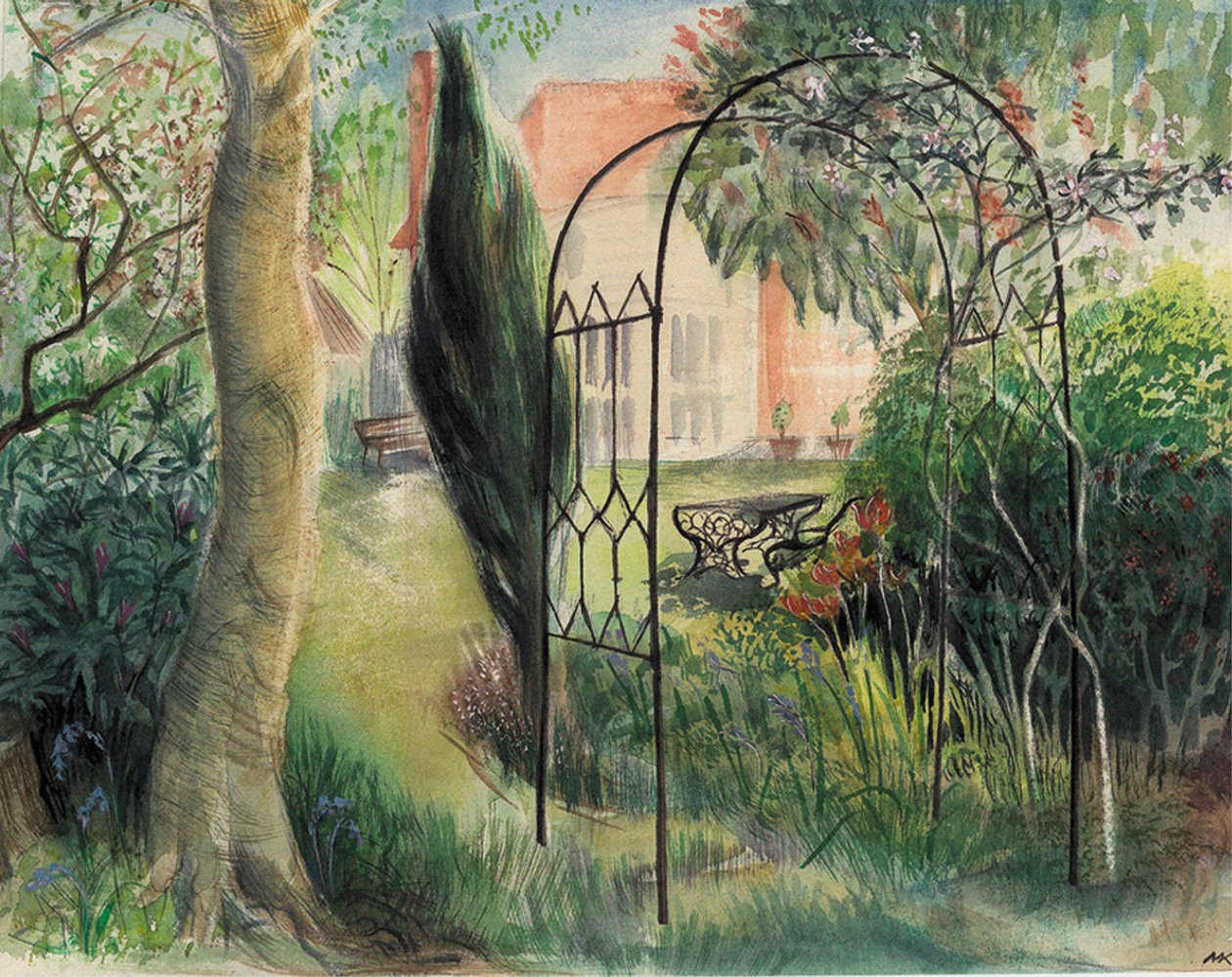 Garden, Harrow, 2003 (akvarel) od Mary Kuper