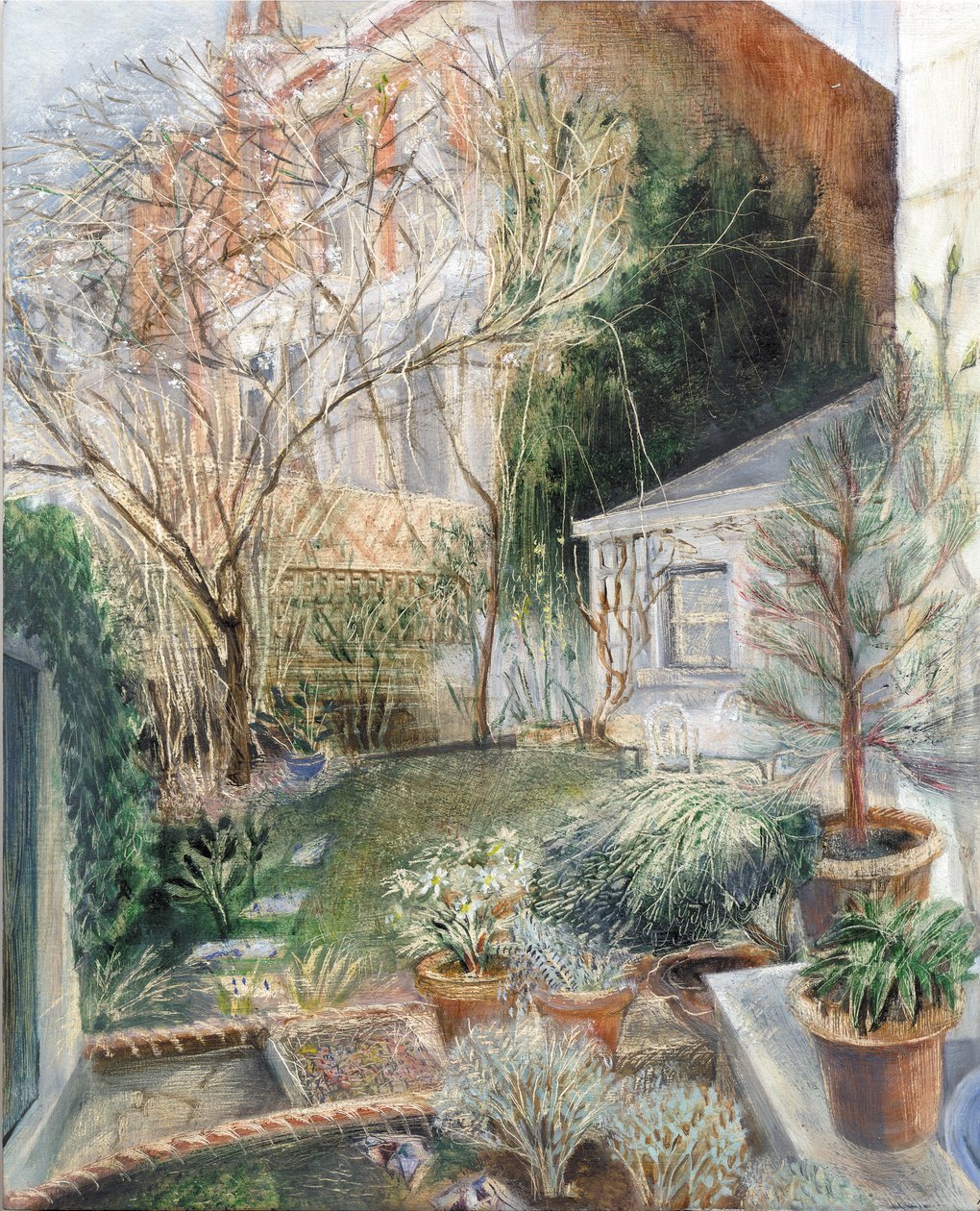 London Garden, 2002 (olej na palubě) od Mary Kuper