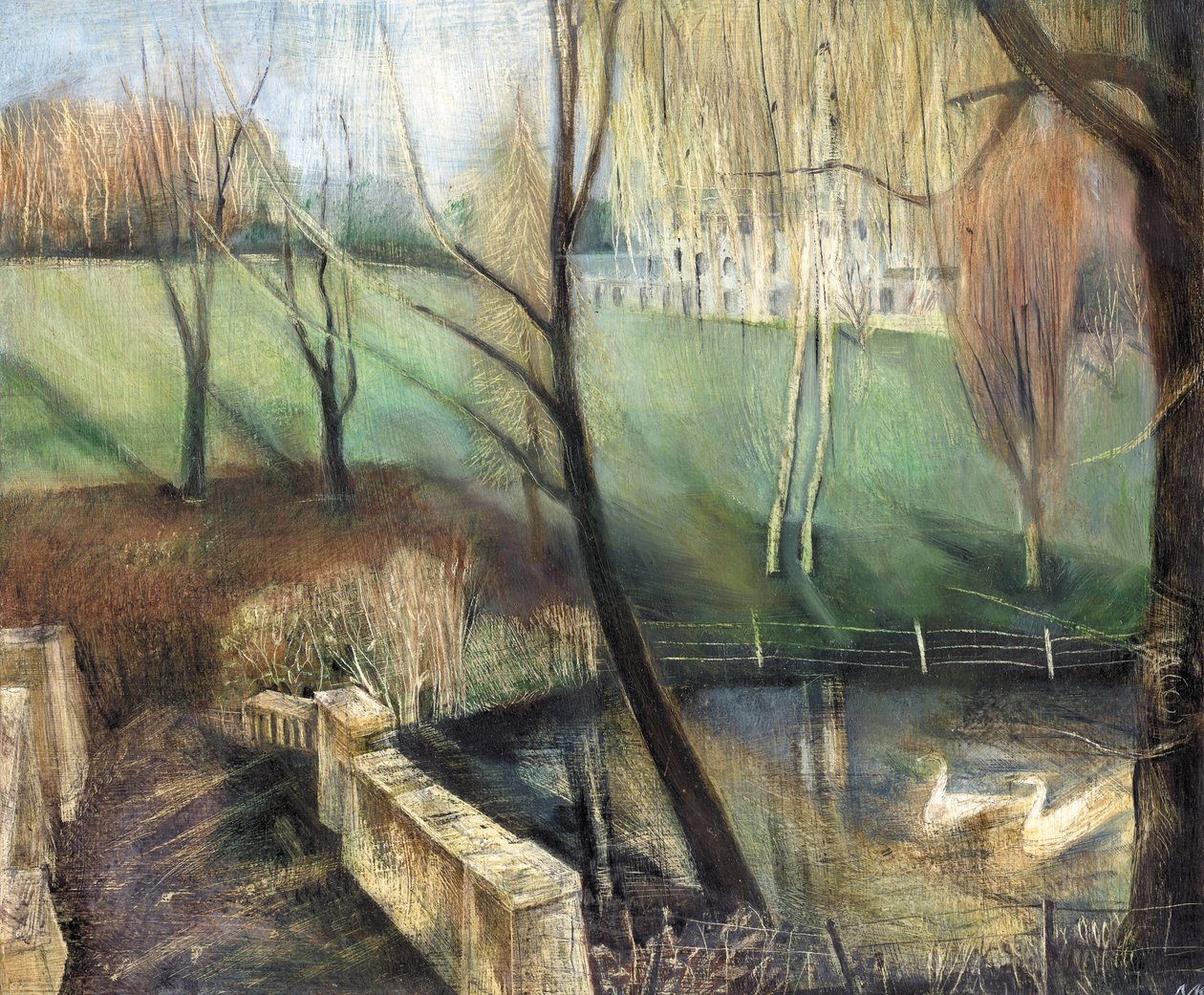 Pond, Kenwood, 2002 (olej na palubě) od Mary Kuper