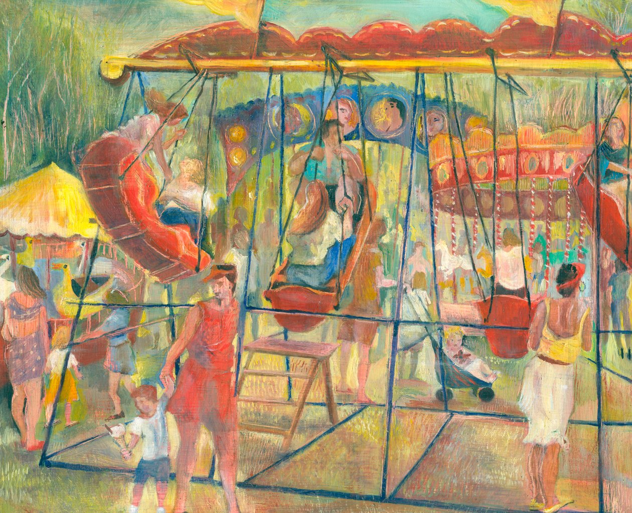 Houpací čluny, 2006 (olej na palubě) od Mary Kuper