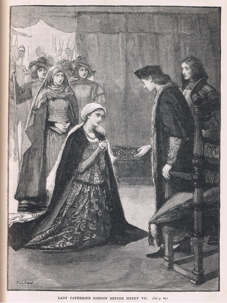 Lady Catherine Gordon před Jindřichem VII 1497 od Mary L. Gow