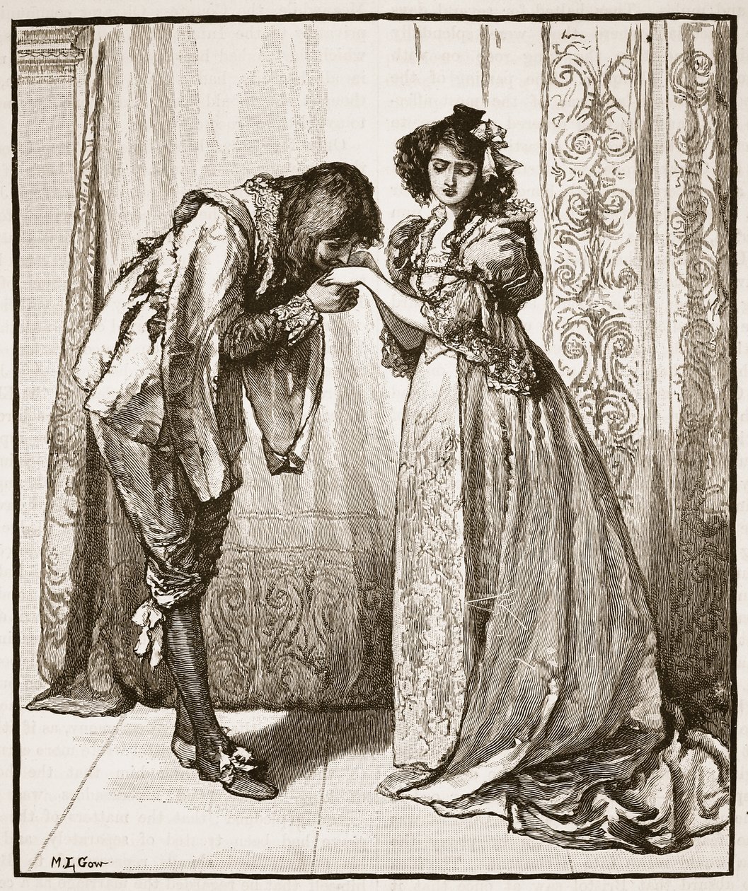 Rozloučení prince Charlese s infantkou, ilustrace z 