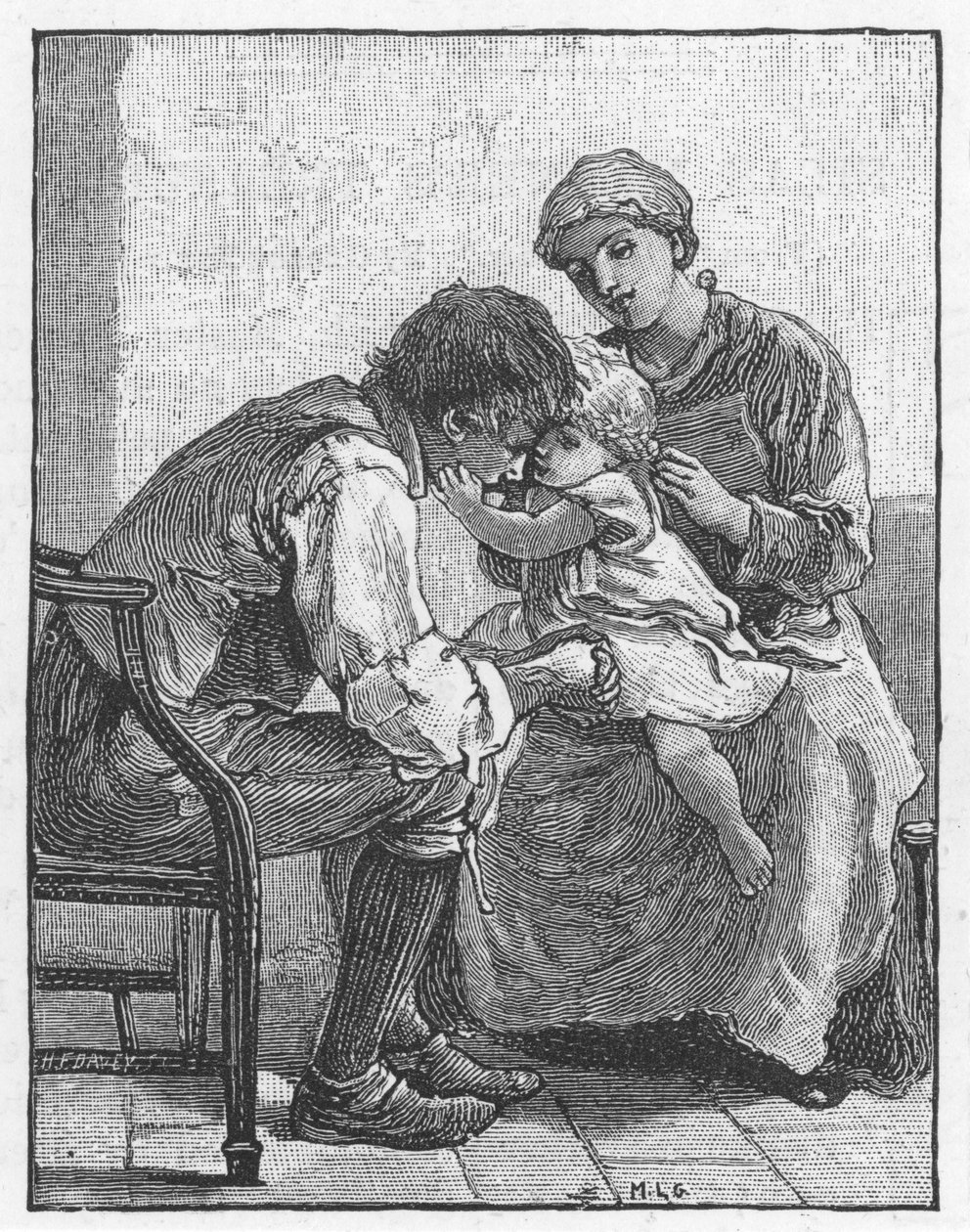 Scéna ze Silase Marnera od George Eliota, 1882 od Mary L Gow