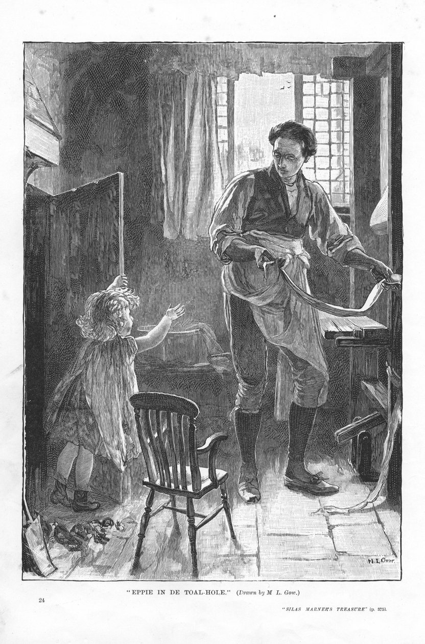 Scéna ze Silase Marnera od George Eliota, 1882 od Mary L Gow