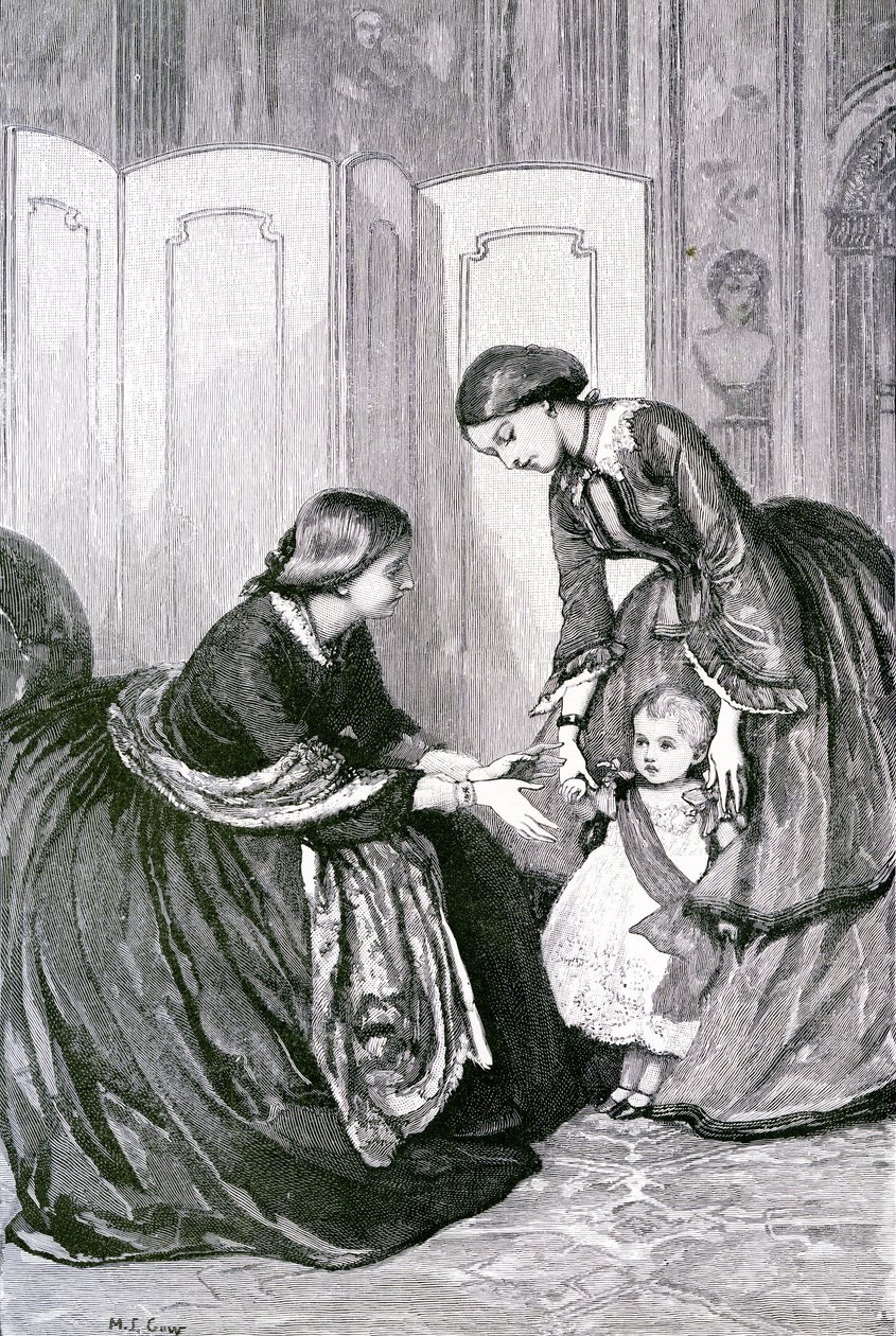 Královna a její malý vnuk princ Wilhelm Pruský, c. 1880 od Mary L. Gow