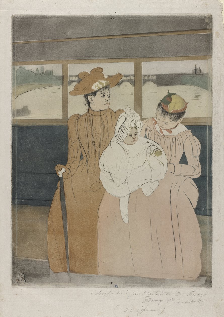 V Omnibusu, 1890-91 od Mary Cassatt