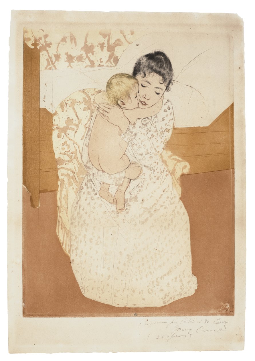 Mateřské pohlazení od Mary Stevenson Cassatt