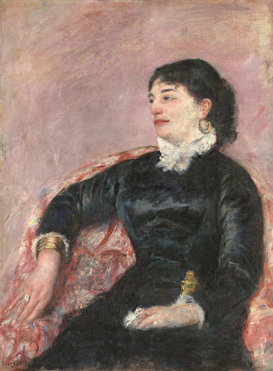 Portrét italské dámy (olej na plátně) od Mary Stevenson Cassatt