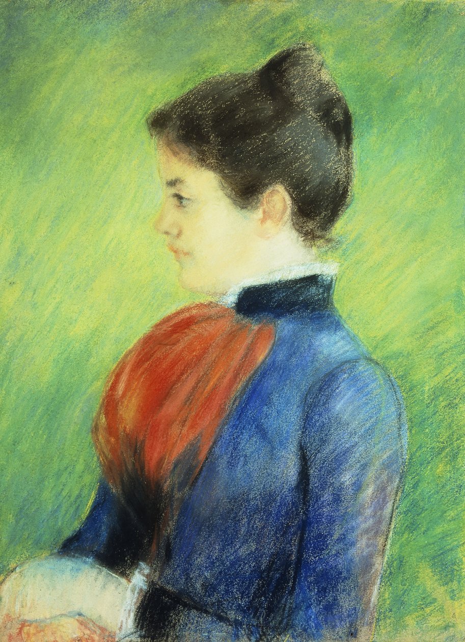 Profil ženy s Jabotem, od Mary Cassatt