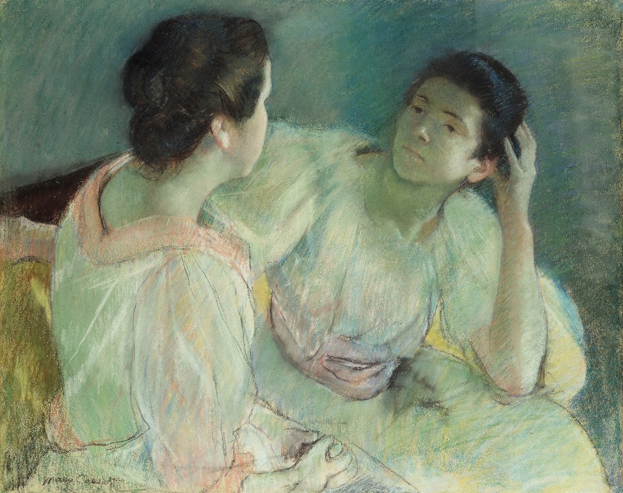 Rozhovor, kolem roku 1896 od Mary Cassatt