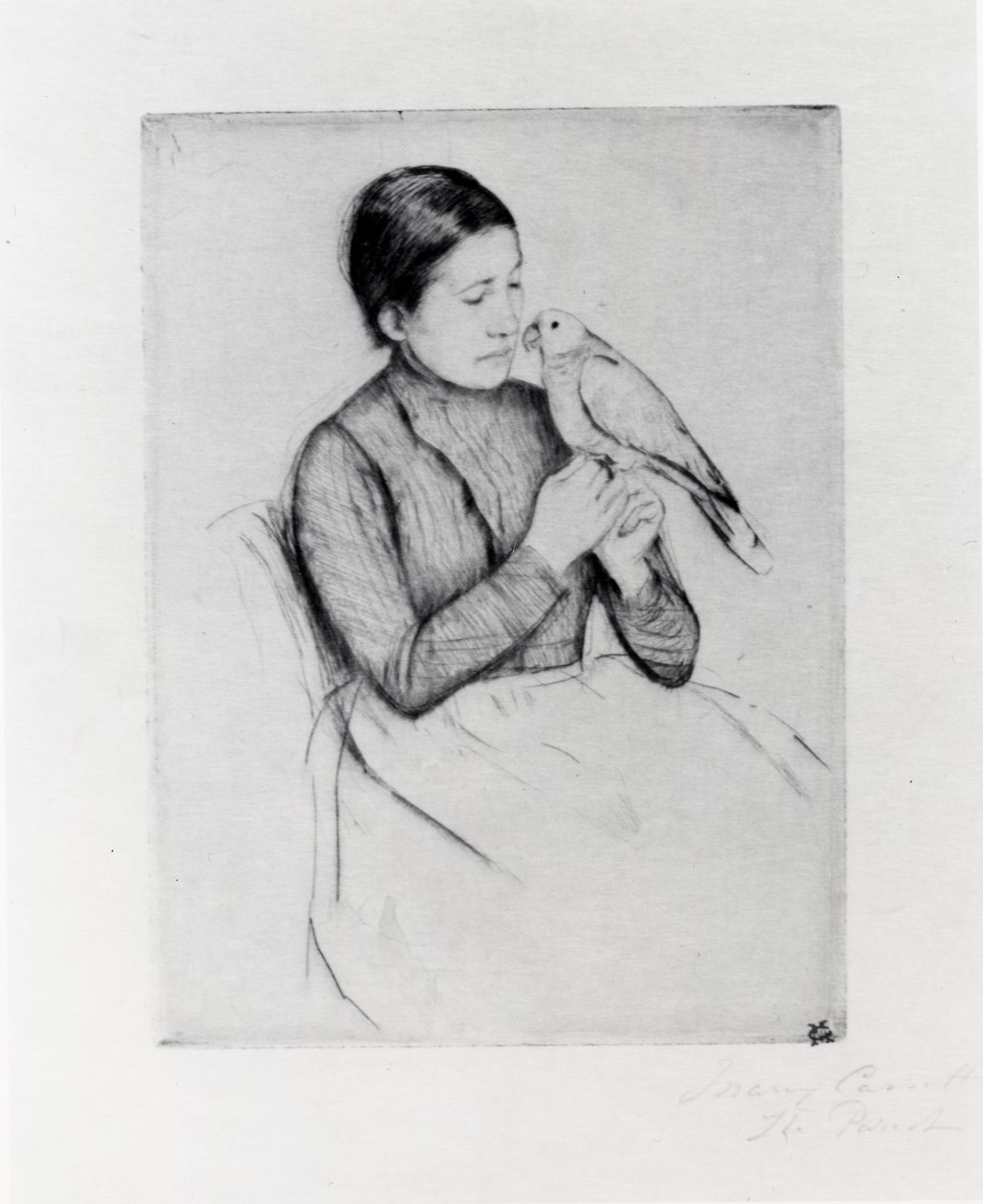 Papoušek od Mary Stevenson Cassatt