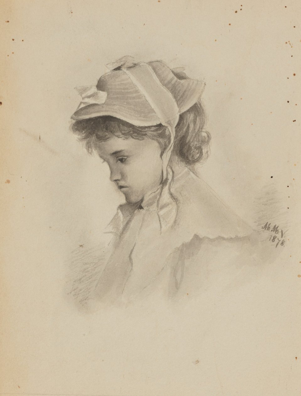 Bez názvu (Hlava dítěte, které se dívá dolů) od Mary Vaux Walcott