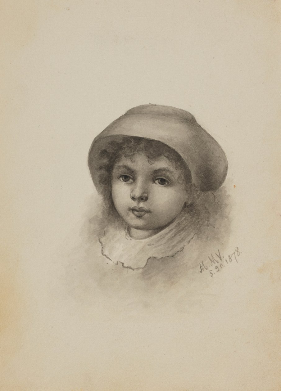 Bez názvu (Hlava dítěte s kloboukem) od Mary Vaux Walcott