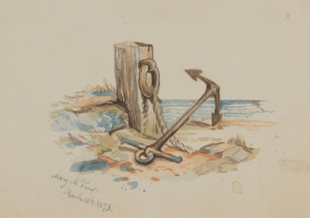 Bez názvu Kotvení a kotva, 1873. od Mary Vaux Walcott