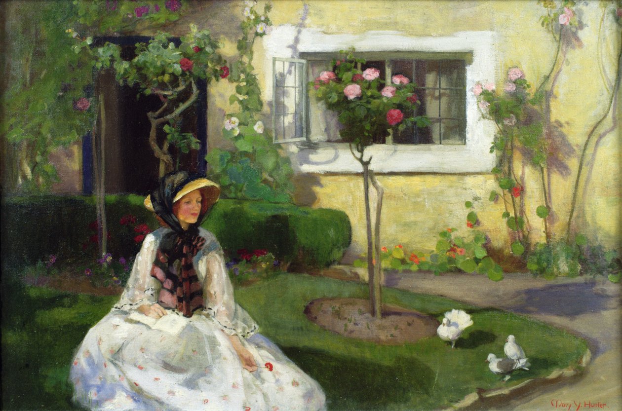 Tichý okamžik (olej na plátně) od Mary Young Hunter