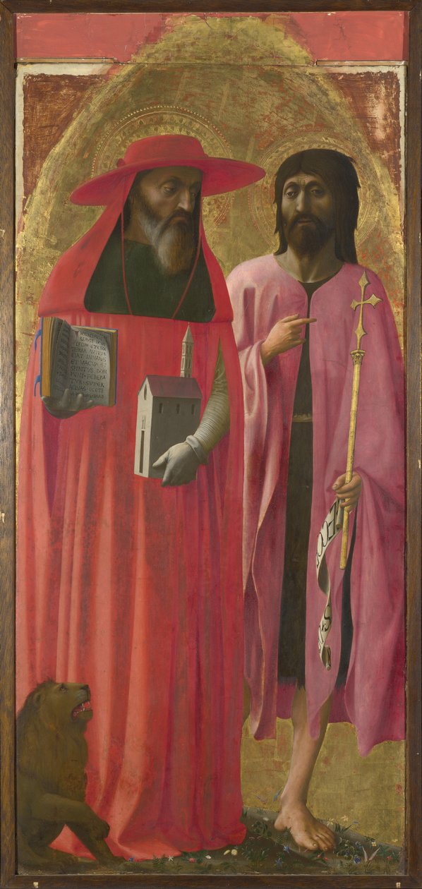 Svatí Jeroným a Jan Křtitel, asi 1428-1429 od Masaccio Masolino