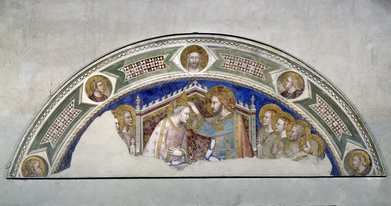 Korunovace Panny Marie. Obraz od Maso di Banco (činný v letech 1335-1346) od Maso di Banco