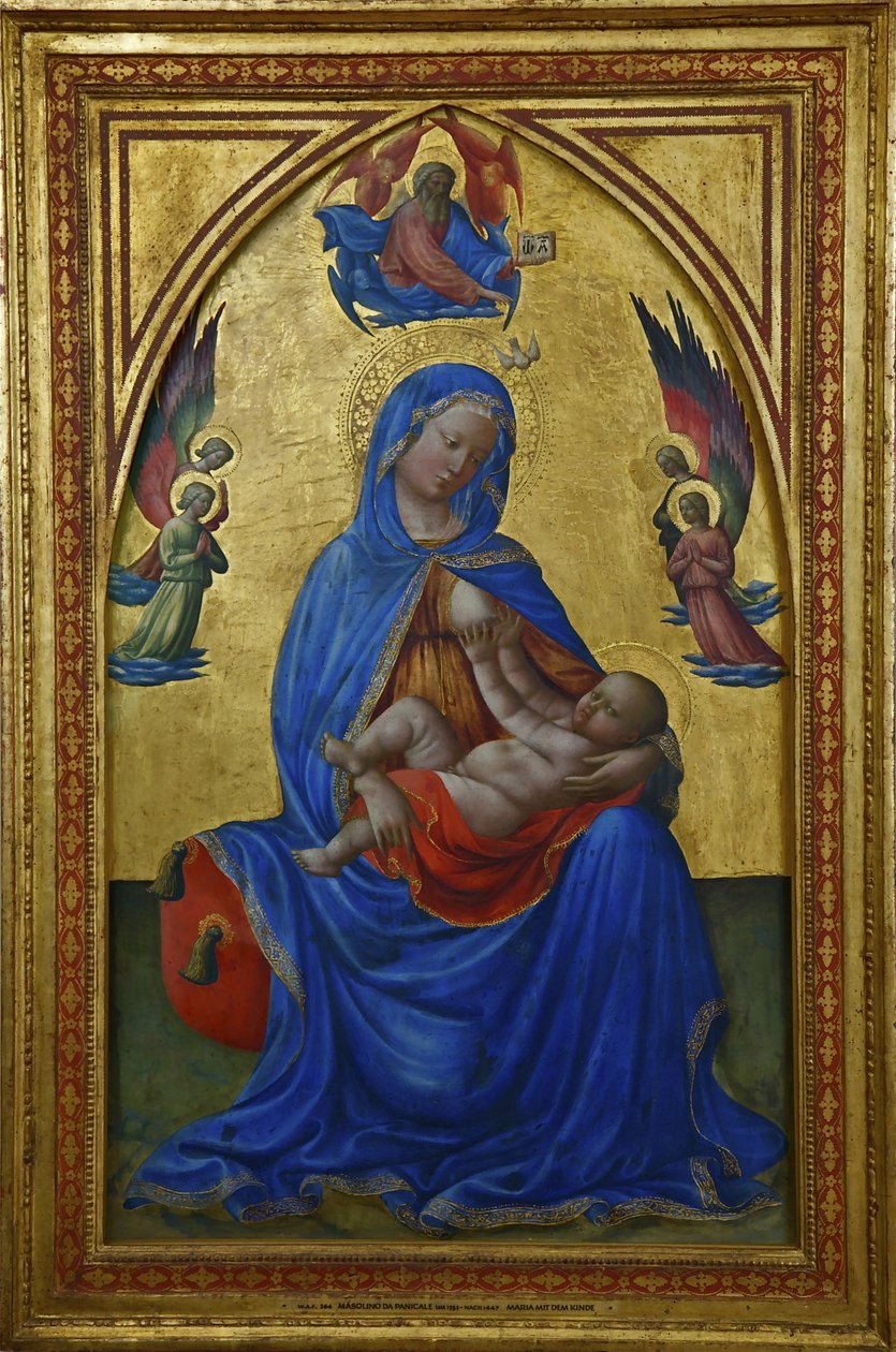 Panna a dítě, asi 1435 od Tommaso Masolino da Panicale