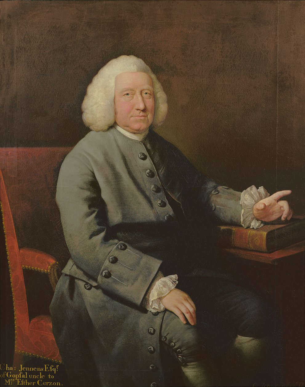 Portrét Charlese Jennense (1700-73), Händelova mecenáše a přítele od Mason Chamberlin