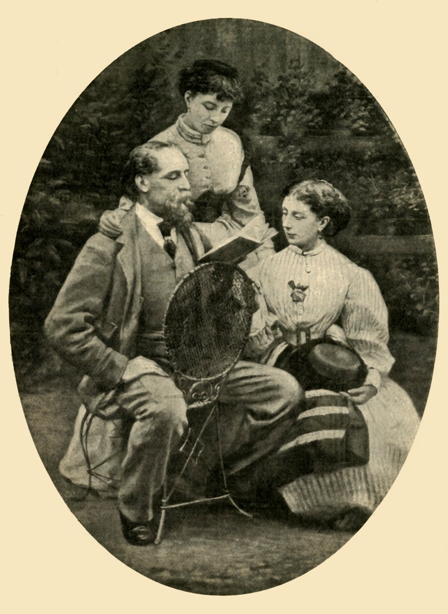 „Charles Dickens čte svým dcerám, 1865“, 1910 od Mason and Co.