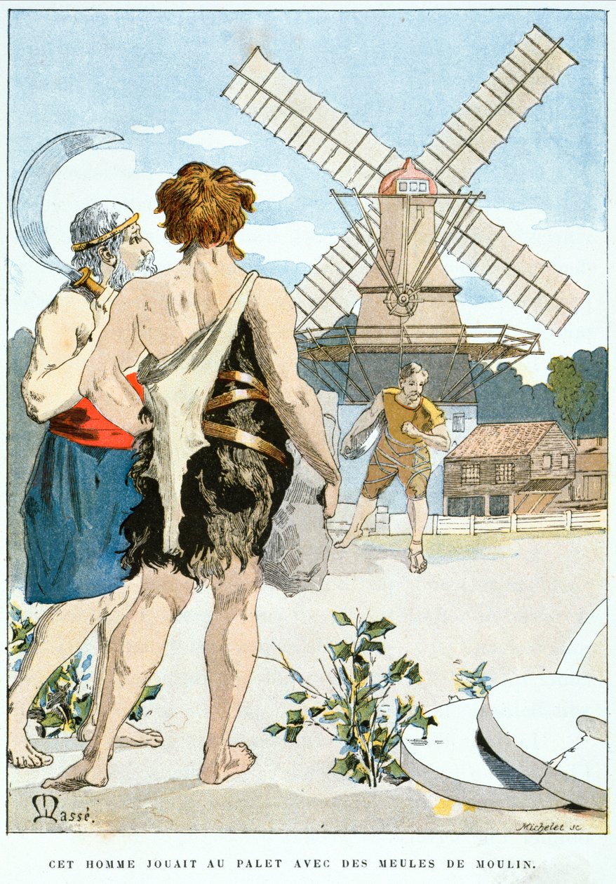 2ean-LOurs se setkává s Roue de Moulinem, prvním ze tří silných mužů, kteří ho doprovázejí na jeho dobrodružstvích, kolem roku 1900 od Masse Masse