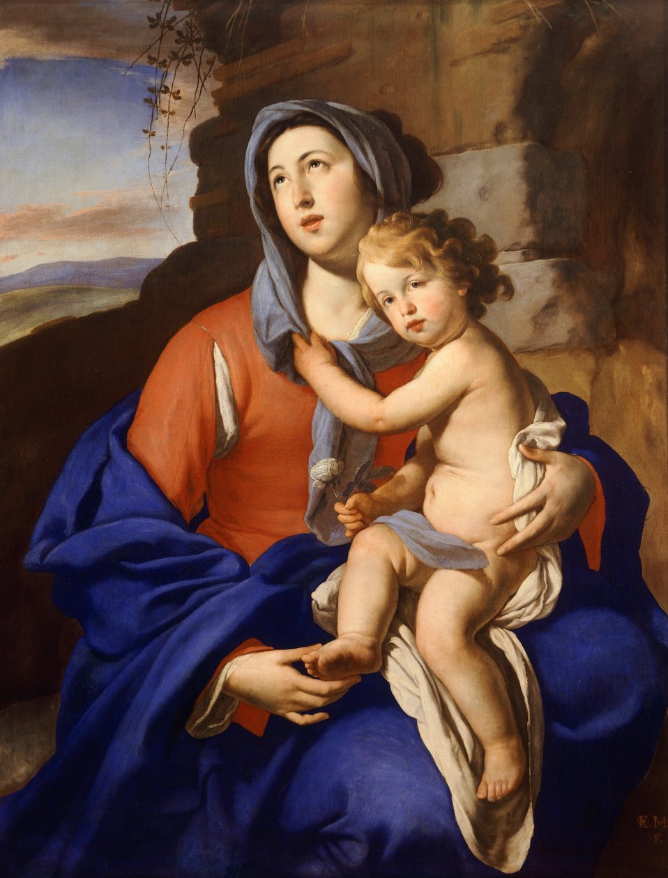 Madonna and Child, Massimo Stanzione (1585-1656) od Massimo Stanzione