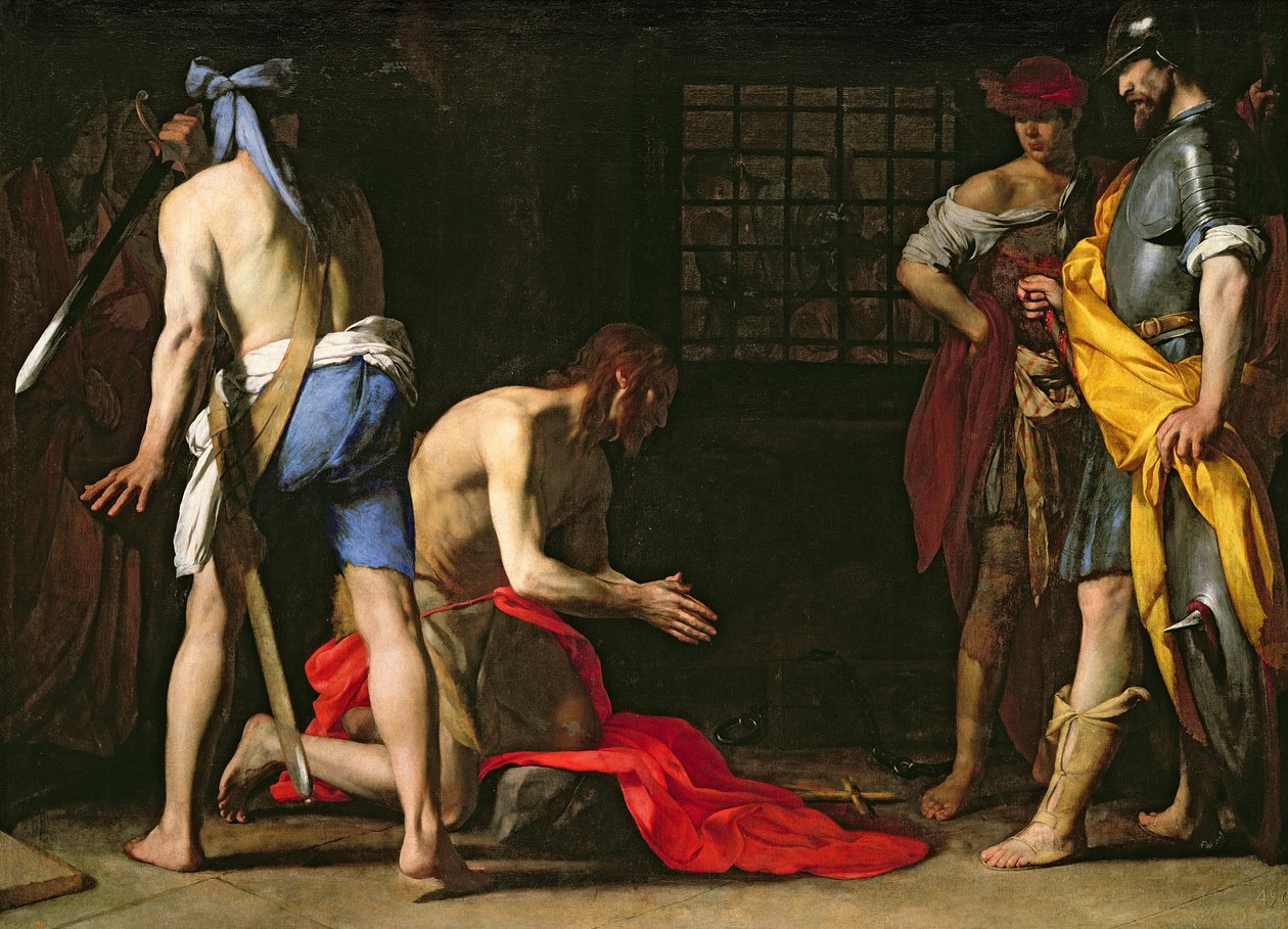 Stětí Jana Křtitele, 1634 od Massimo Stanzione