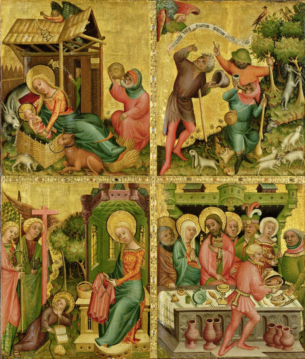 Buxtehude Altar, pravé křídlo, 1400-10 (tempera na panelu) od Master Bertram of Minden
