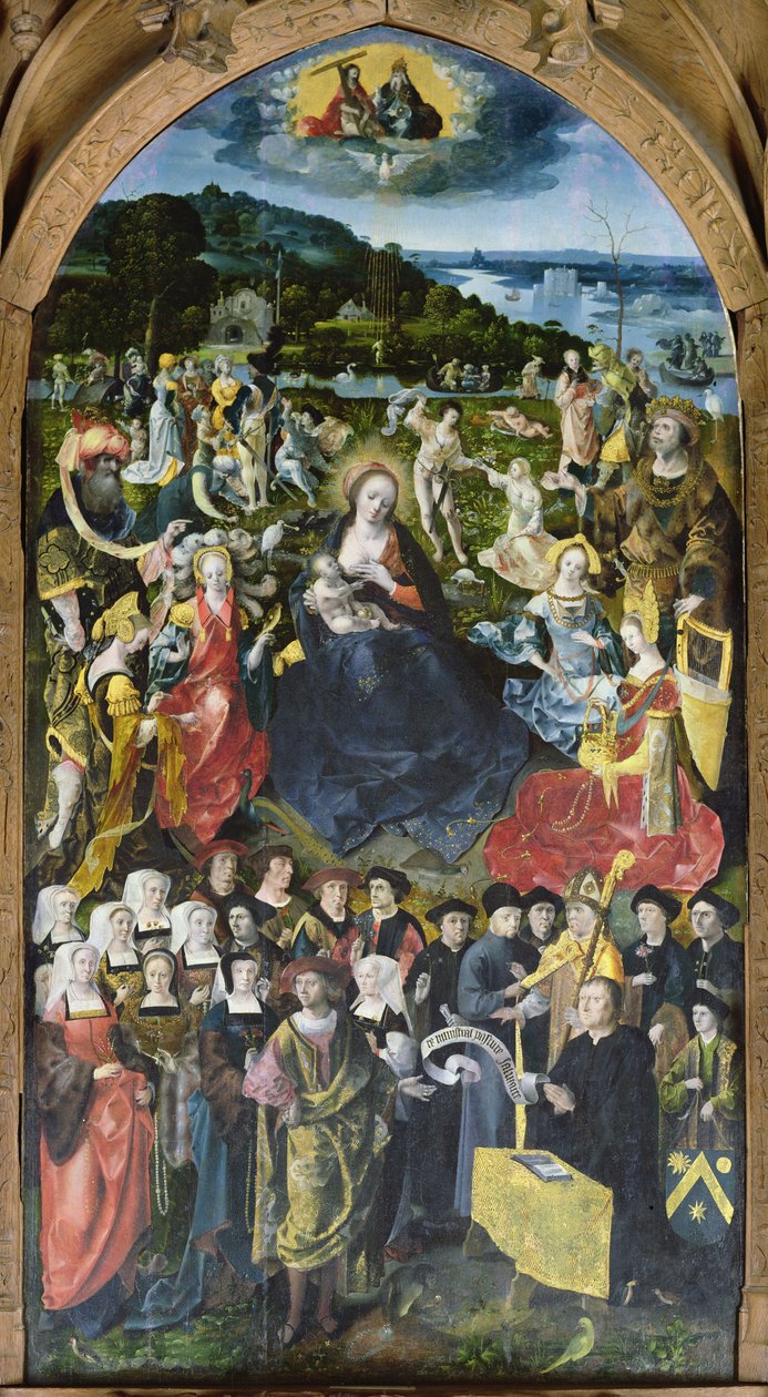 Pre Ministrant Pasture Salutaire (louka sloužící úsporné obživě) 1519 od Master of Amiens