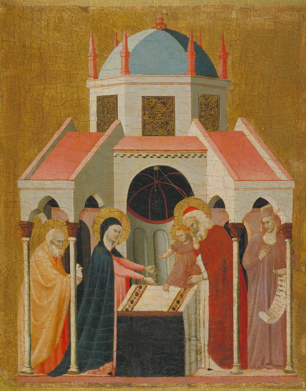 Představení Ježíše v chrámu od Master of Cini the Madonna