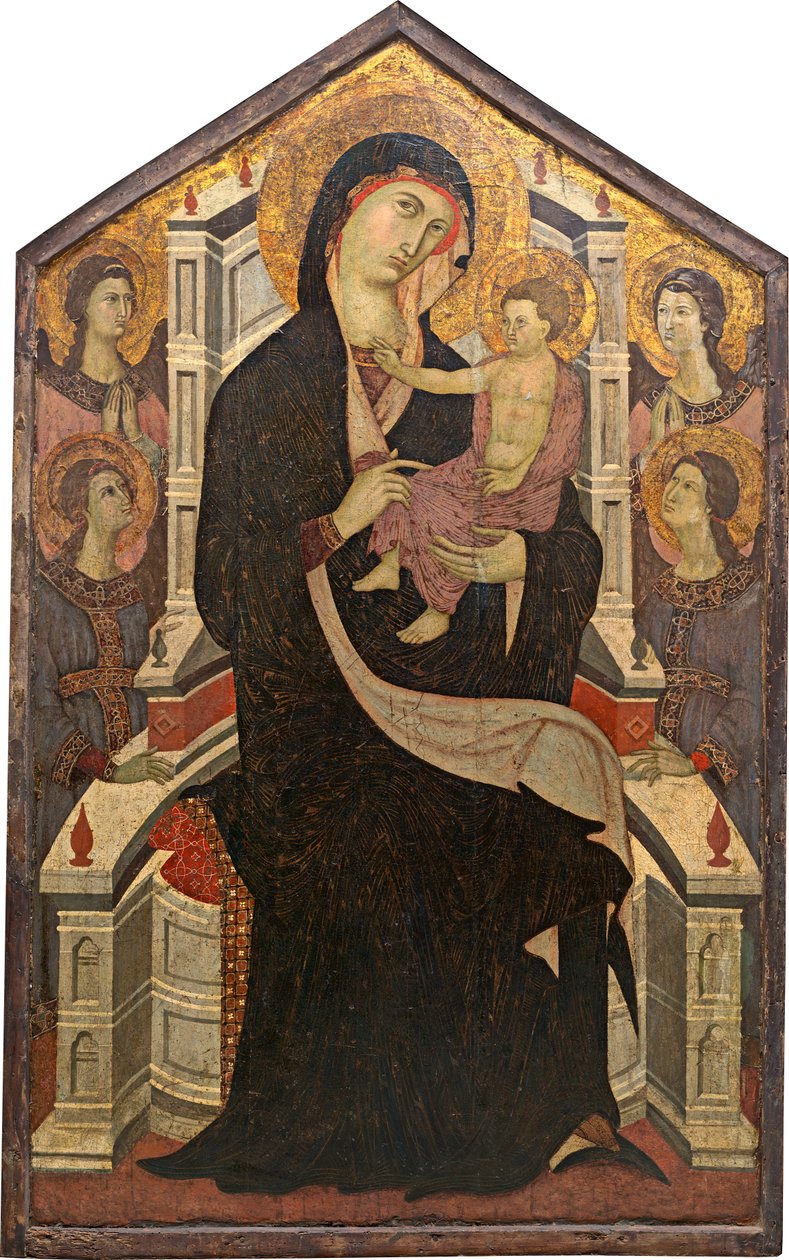 Maestà (Madona s dítětem se čtyřmi anděly) od Master of Citta di Castello