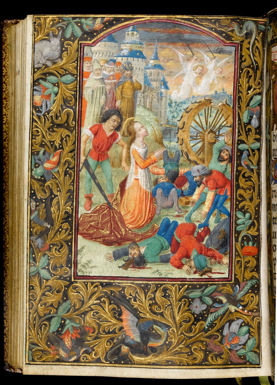 Ms 268 f.140v Martyrdom of Saint Catherine, c.1475 (inkoust na pergamenu) od Master of Fitzwilliam