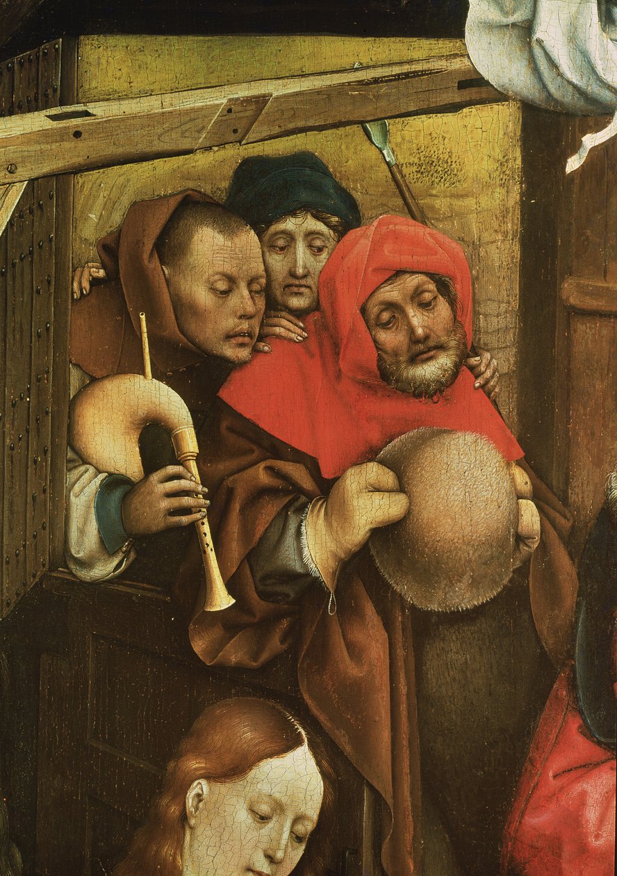 Narození Páně, detail pastýřů, kolem 1425 (detail 128673) od Master of Flémalle