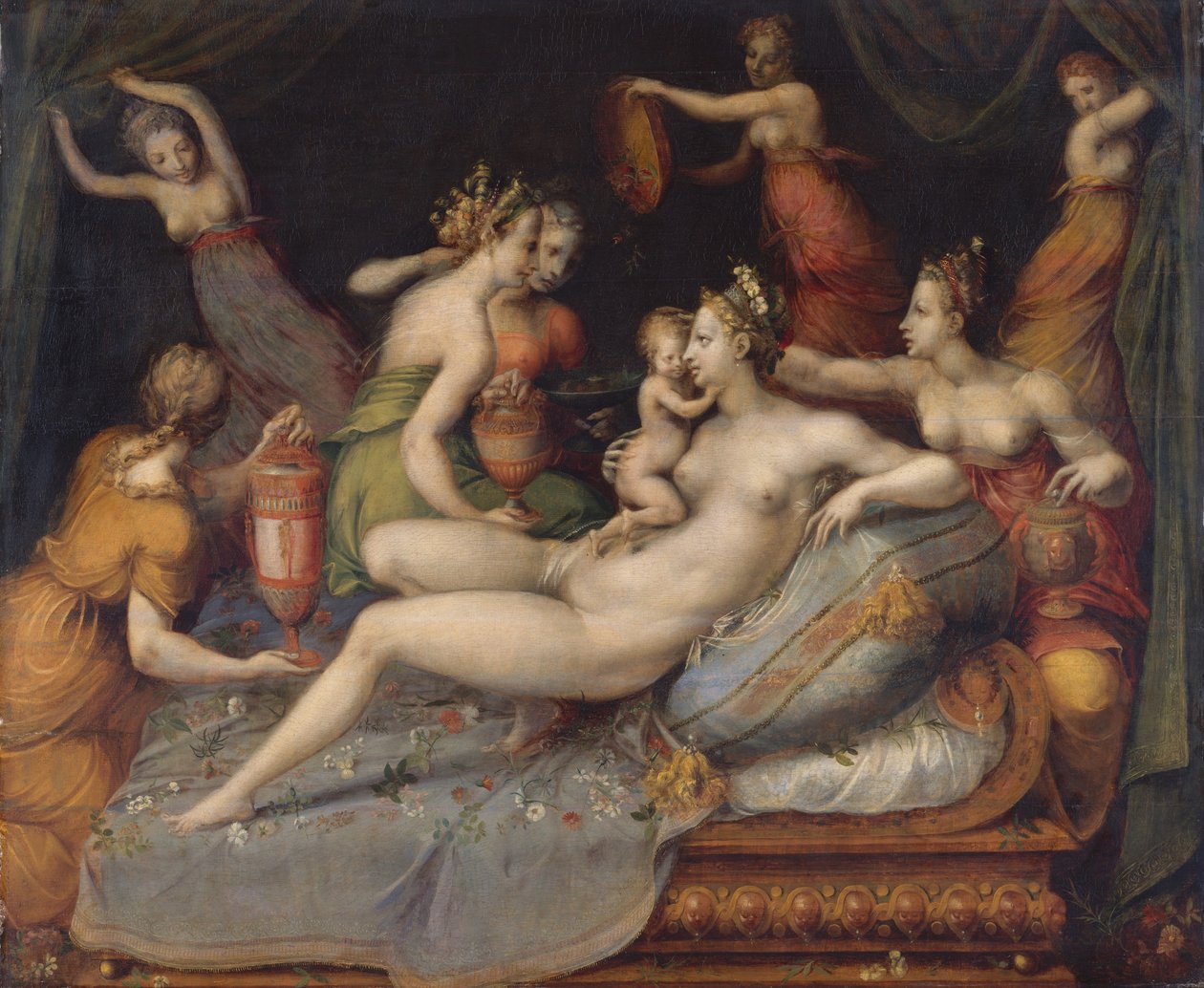 The Birth of Cupid (olej na dřevě) od Master of Flora