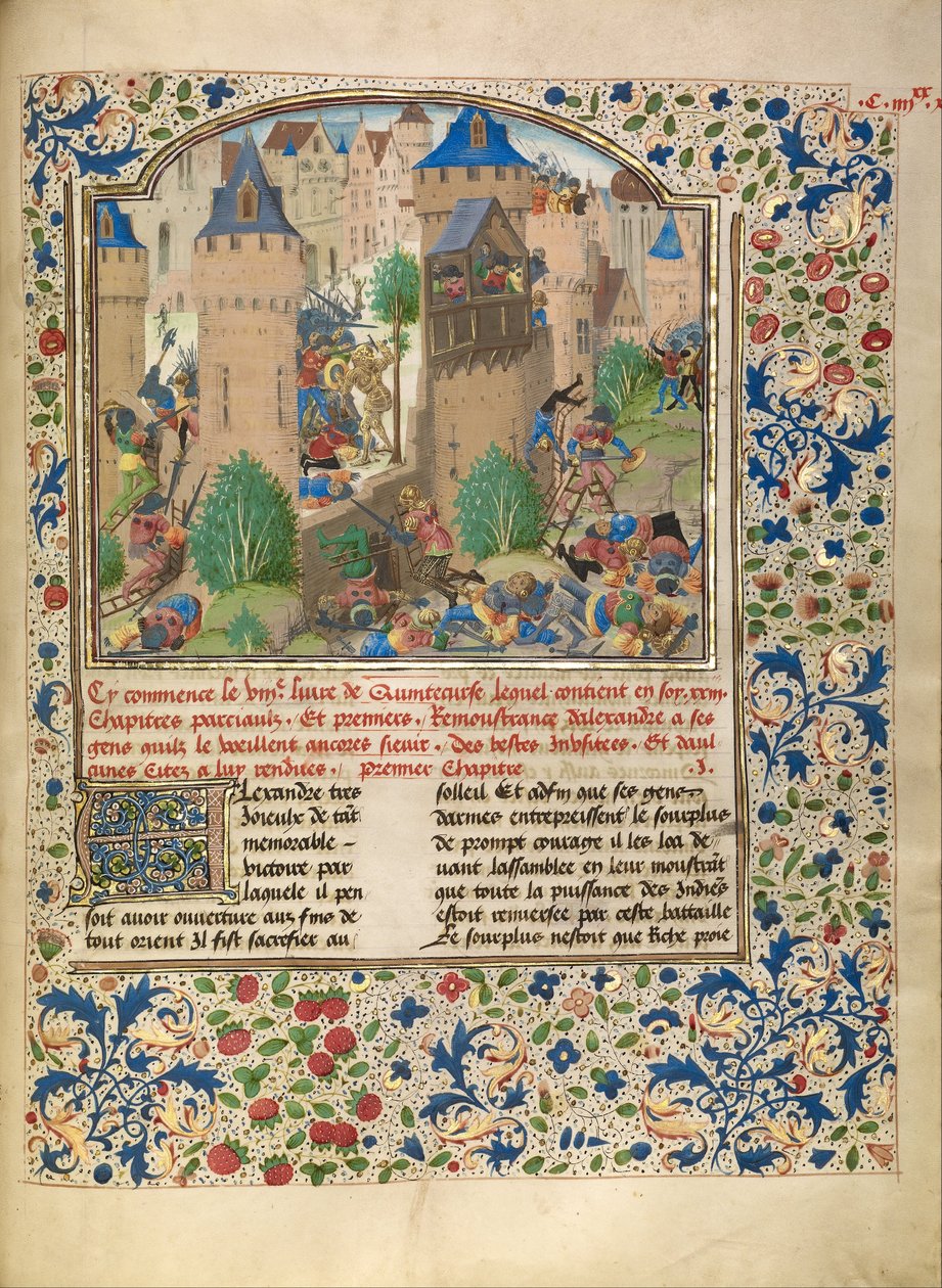 Alexander bojuje ve městě Sudracae od Master of Jardin